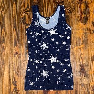 Rue21 Blue & Stars Fitted Tank Top